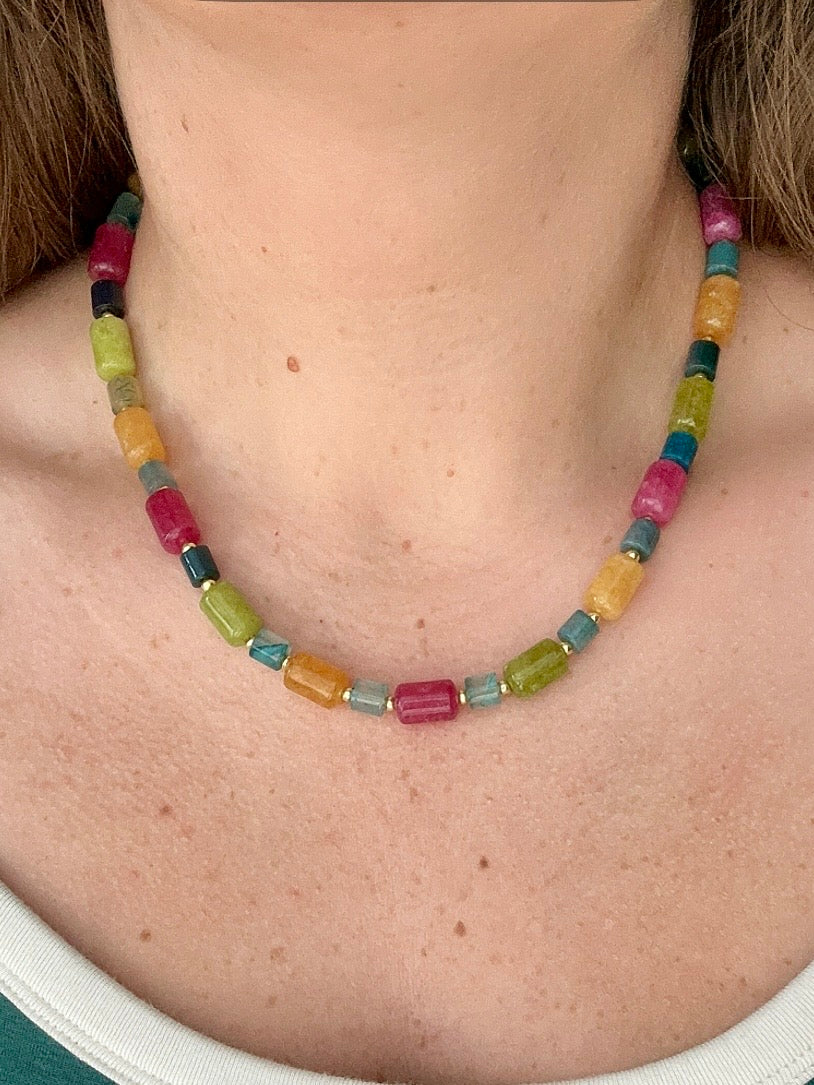 summer somewhere beaded necklace