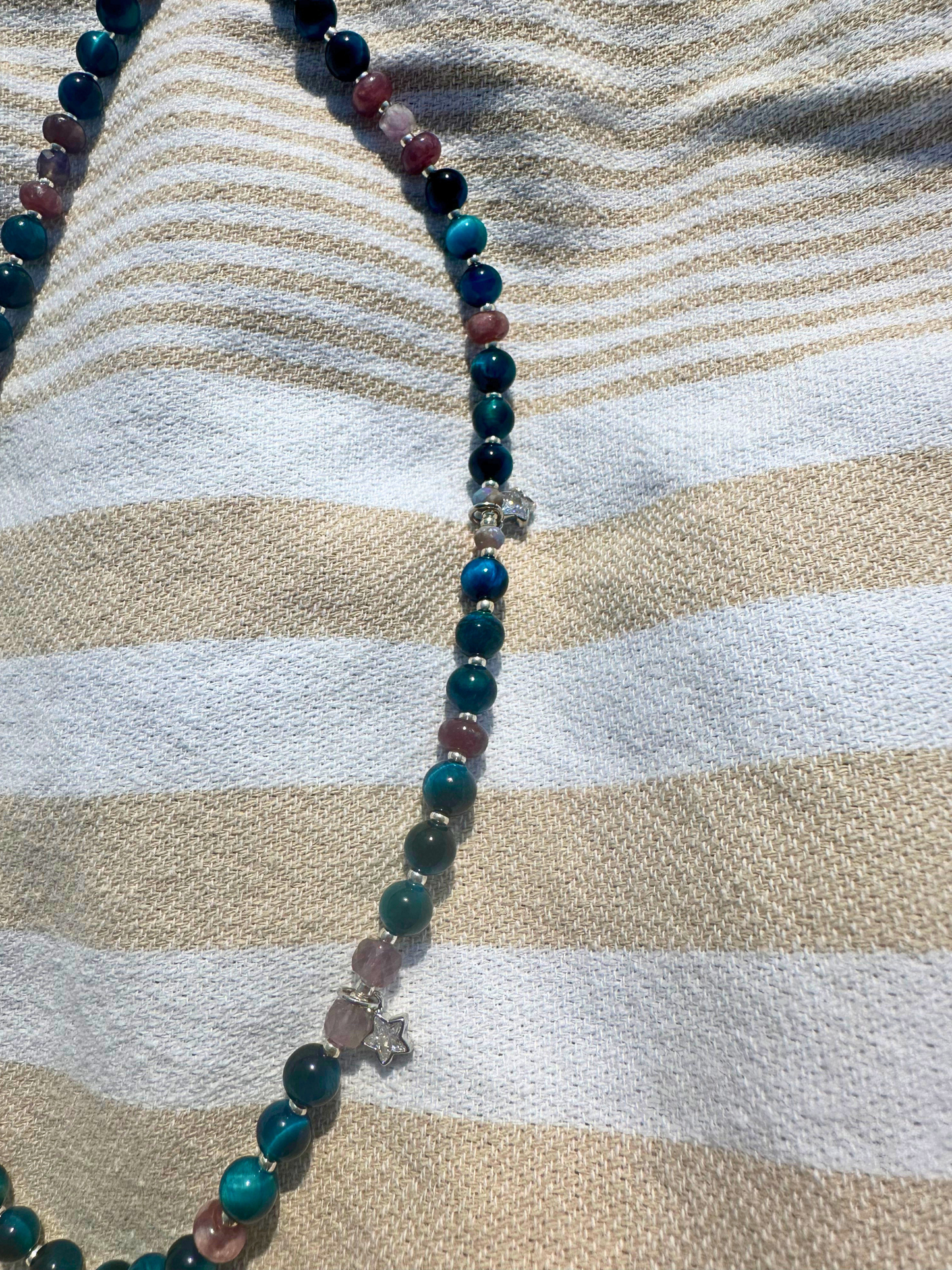 blue hour beaded necklace