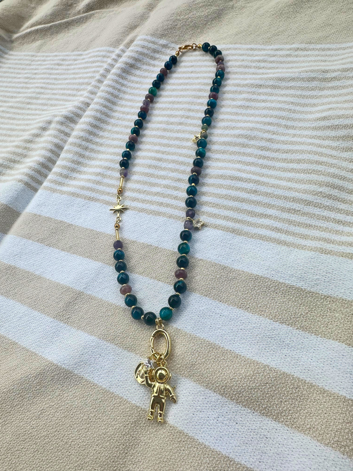 blue hour beaded necklace