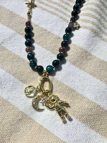 blue hour beaded necklace