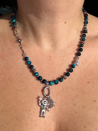 blue hour beaded necklace