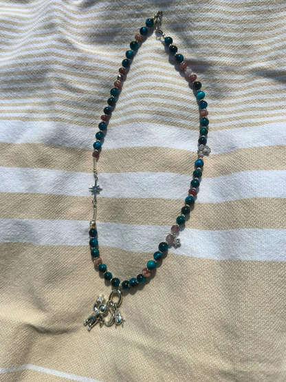 blue hour beaded necklace