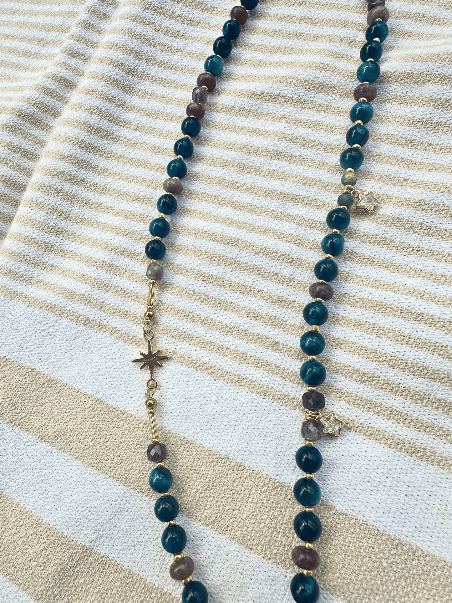 blue hour beaded necklace