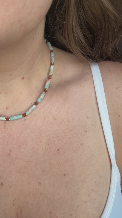 open water beaded necklace